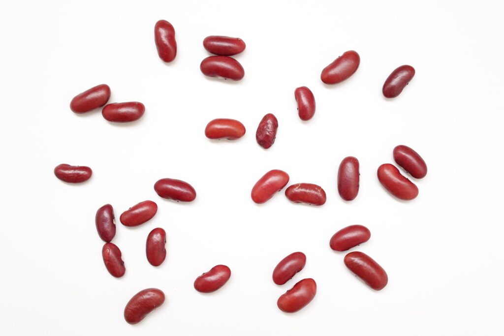 Red beans isolated on white background Stock Free