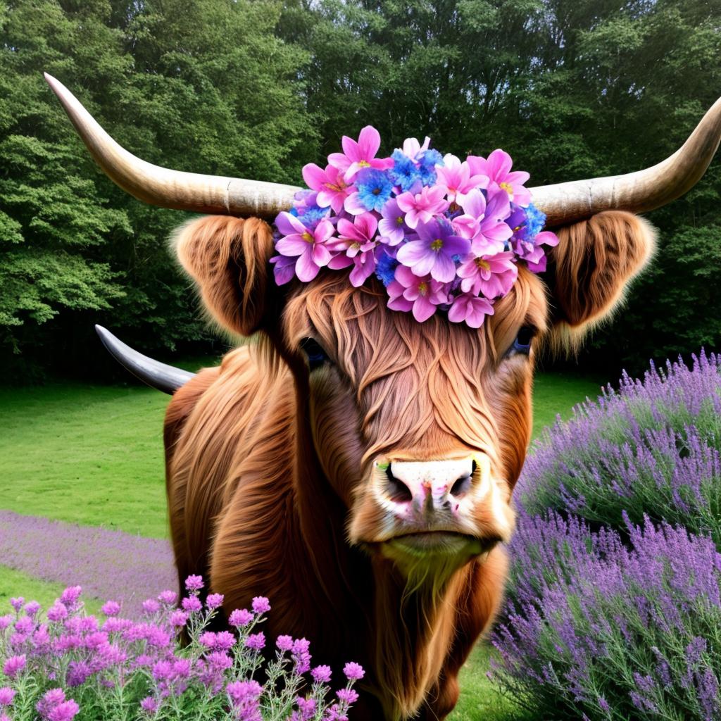 Highland cow face with by @ai_generated