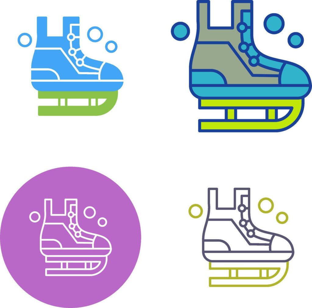 Ice Skating Icon Design Stock Free