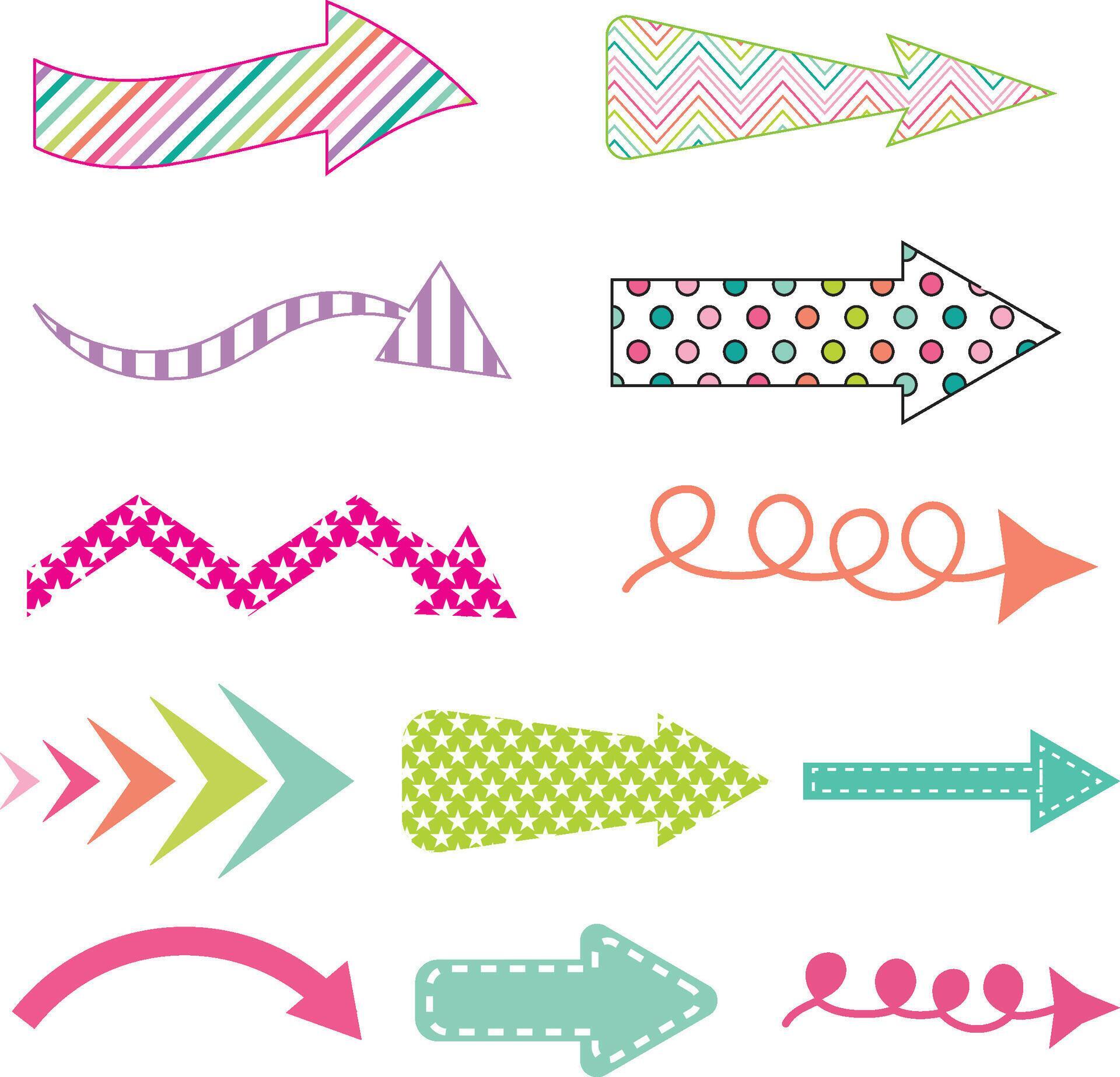 Different Arrow Design Vector Set Stock Free