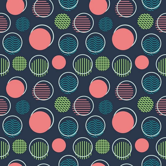 Abstract Circles Seamless Pattern Free Vector and Free SVG