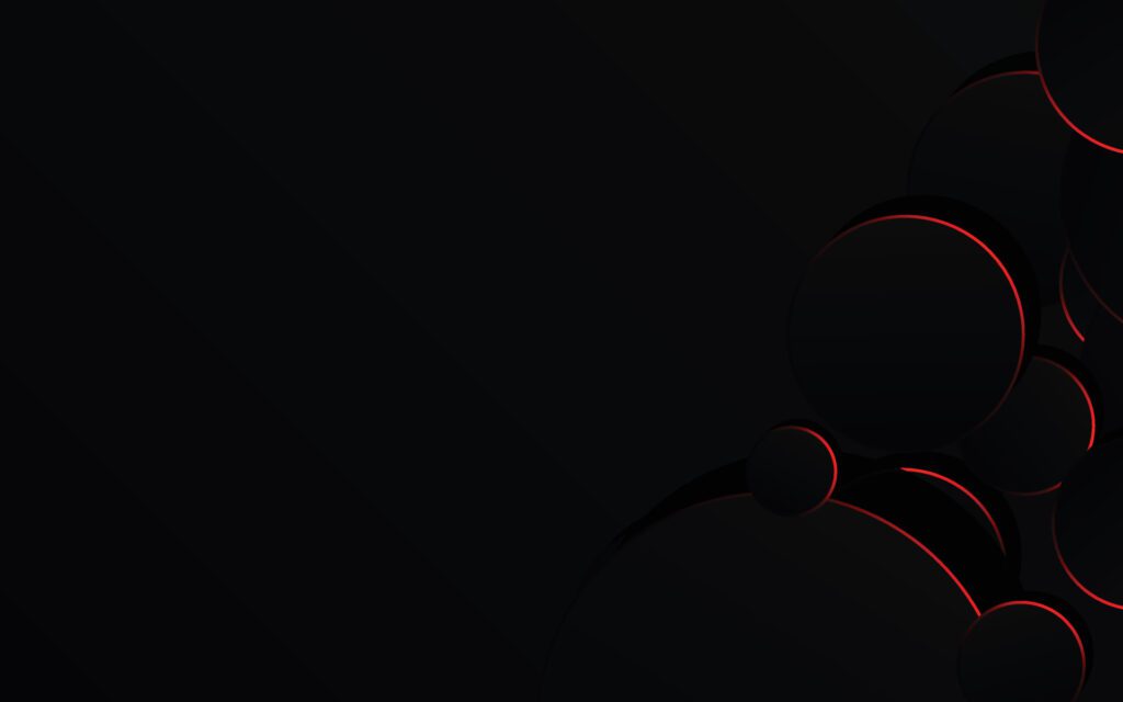 Abstract Red Circle on black background technology Free Vector