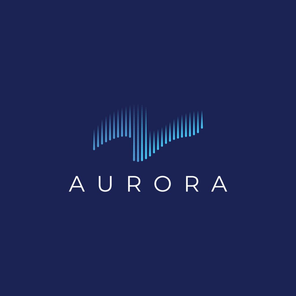 The light wave logo, inspired by the aurora light. With a modern concept. Stock Free