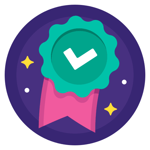 Award, badge, checkmark sticker