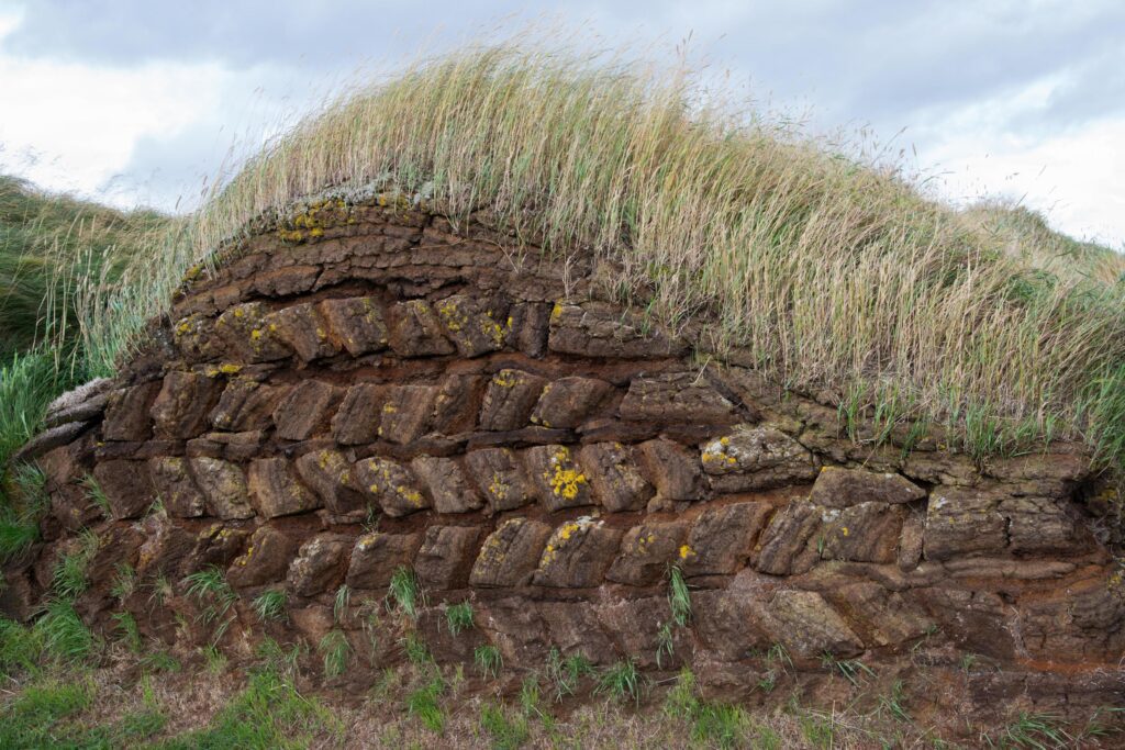 Back part of a turf house, Iceland Stock Free