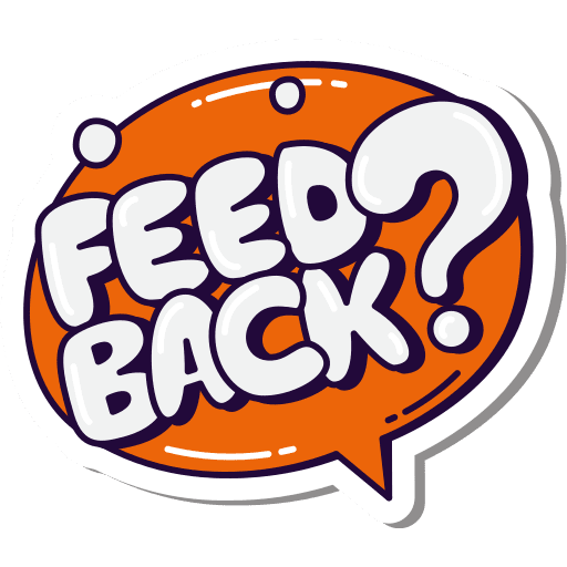 Feedback, review, input sticker