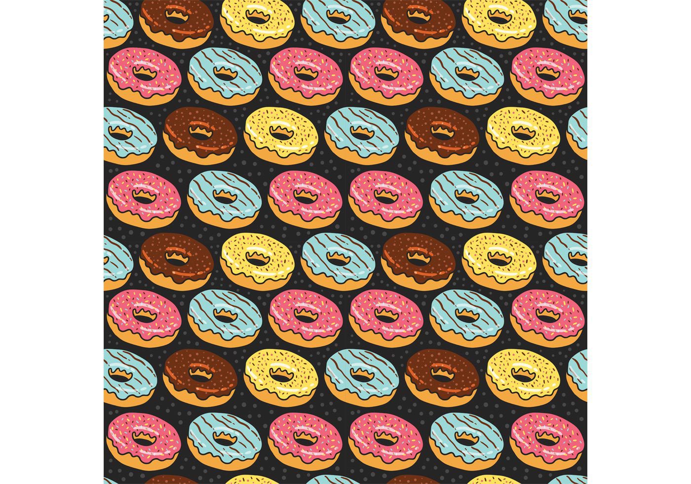 Free donuts seamless pattern Free Vector and Free SVG