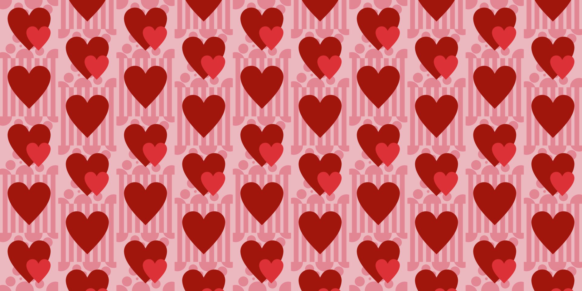 Heart background, heart pattern and romantic colors combined Free Vector and Free SVG