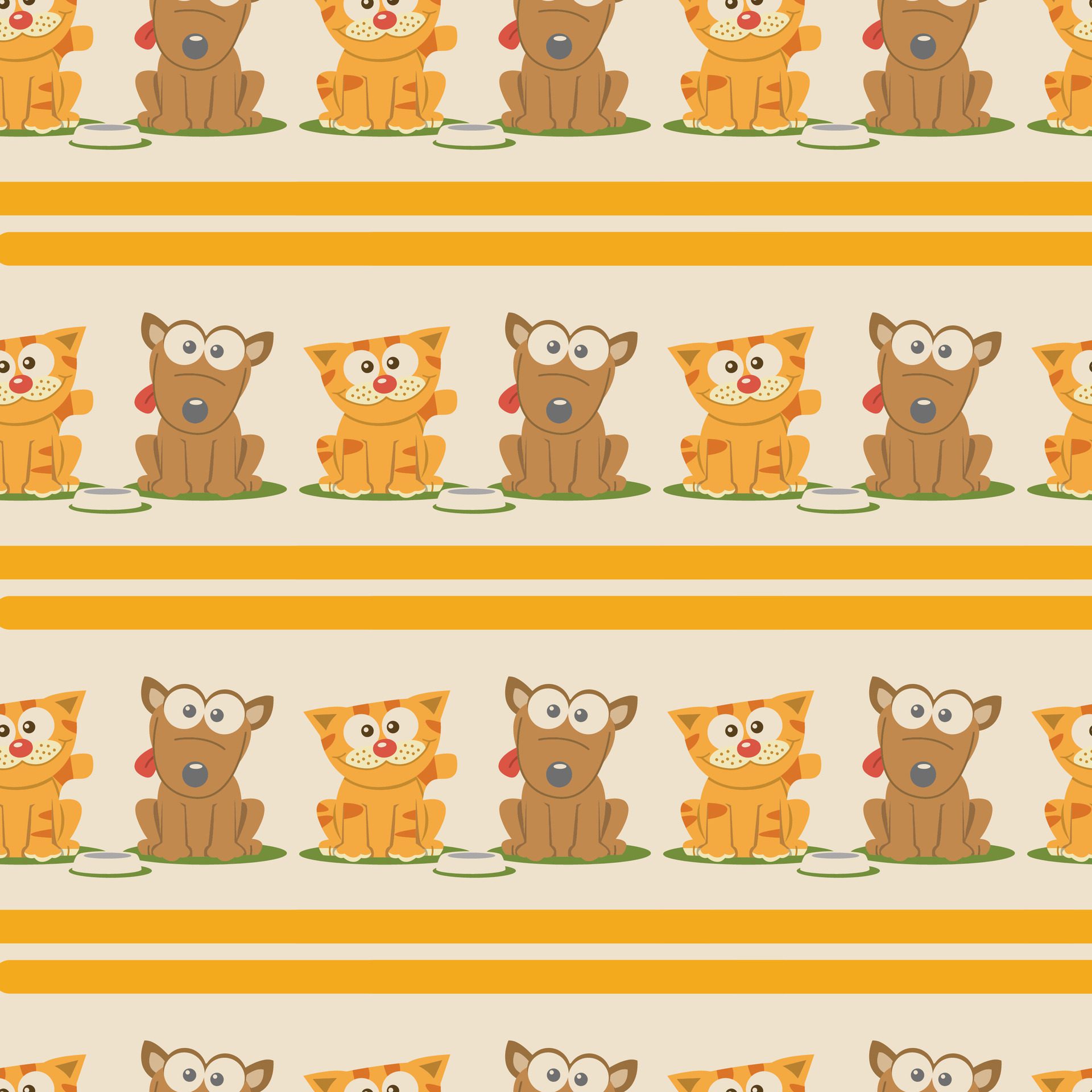 Sweet Dogs Seamless Pattern Design Free Vector