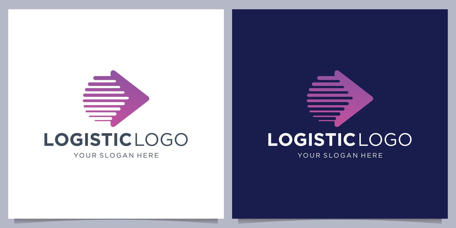 Logistic company vector logo. Arrow icon. Delivery icon. Arrow vector, Delivery service logo. Stock Free