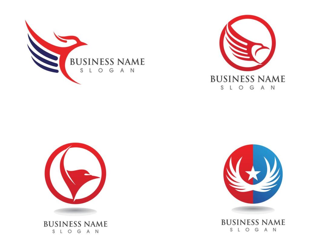 Falcon Eagle Bird Logo Template vector icons wing Stock Free