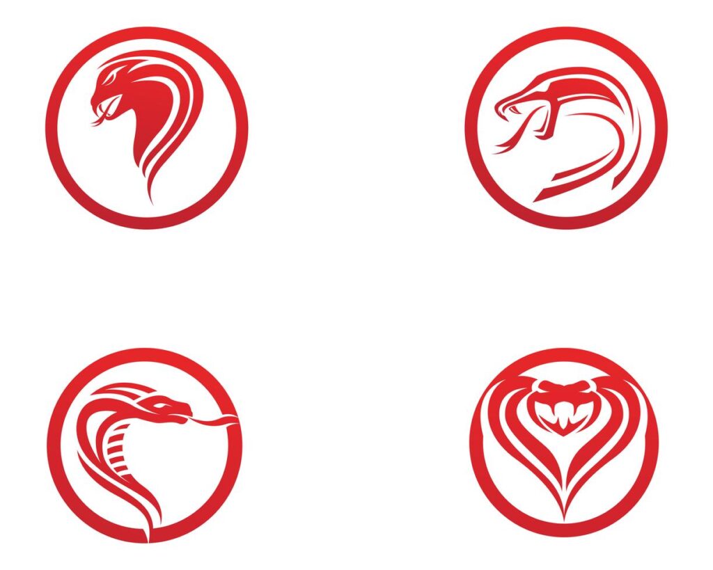 viper snake logo design element. danger snake icon. viper symbol Stock Free