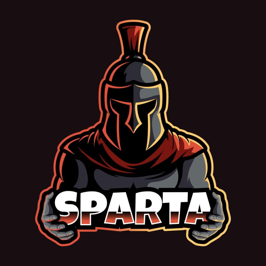 sparta mascot logo gaming vector illustration Stock Free and Free SVG