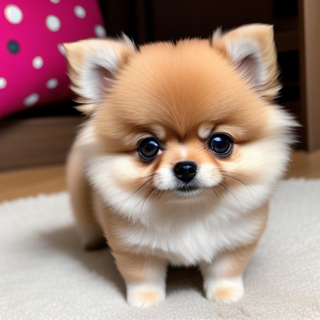 Pomerania pequeño con ojos by @ai_generated