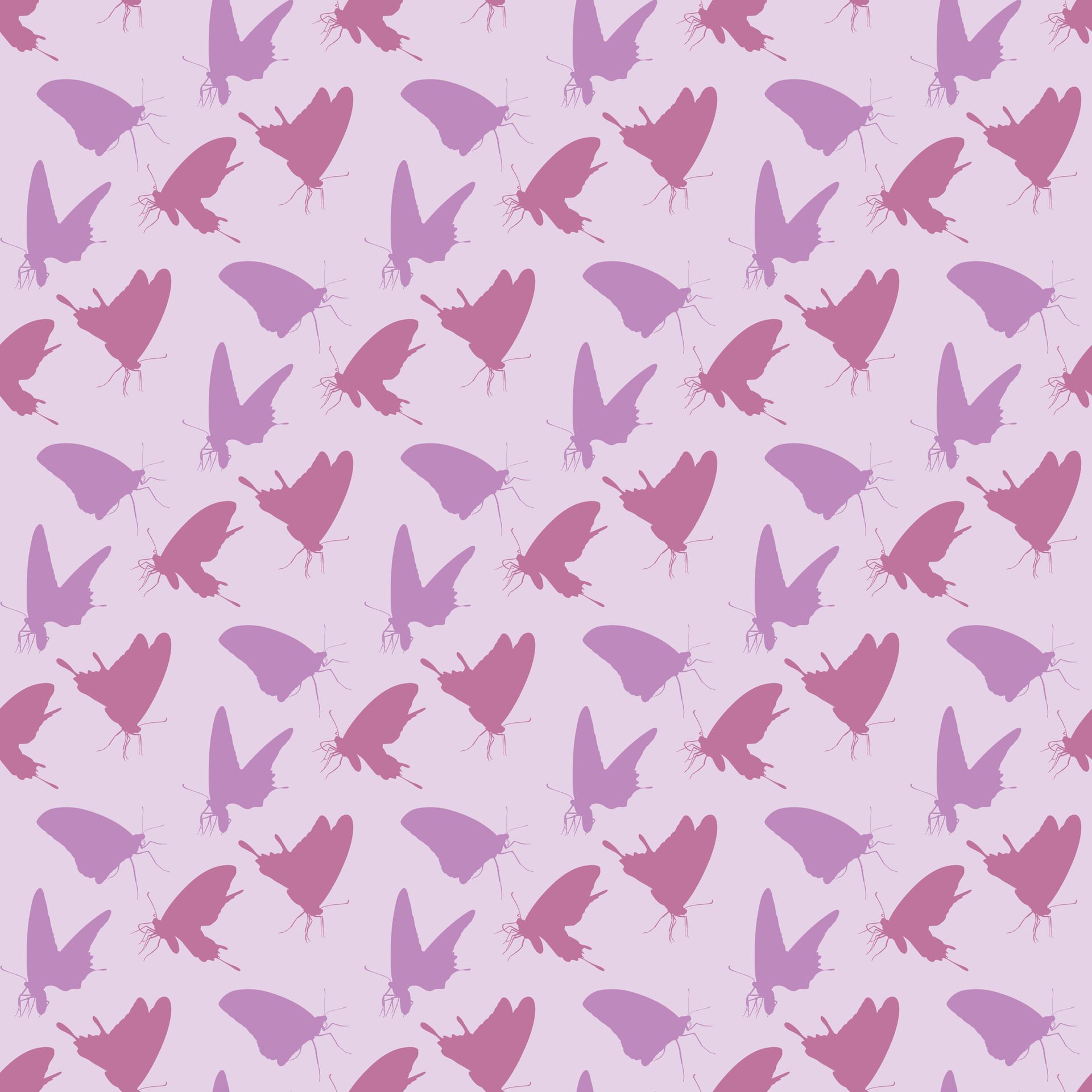 Butterfly Romance Seamless Pattern Design Free Vector