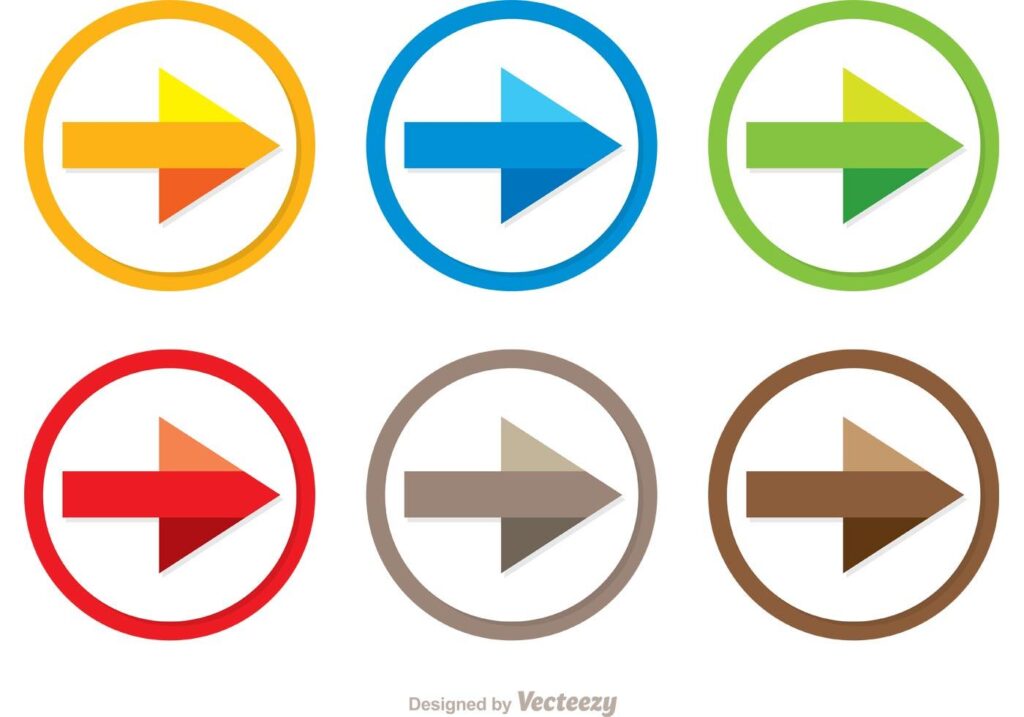 Colorful Next Step Arrow Icon Vectors Stock Free and Free SVG