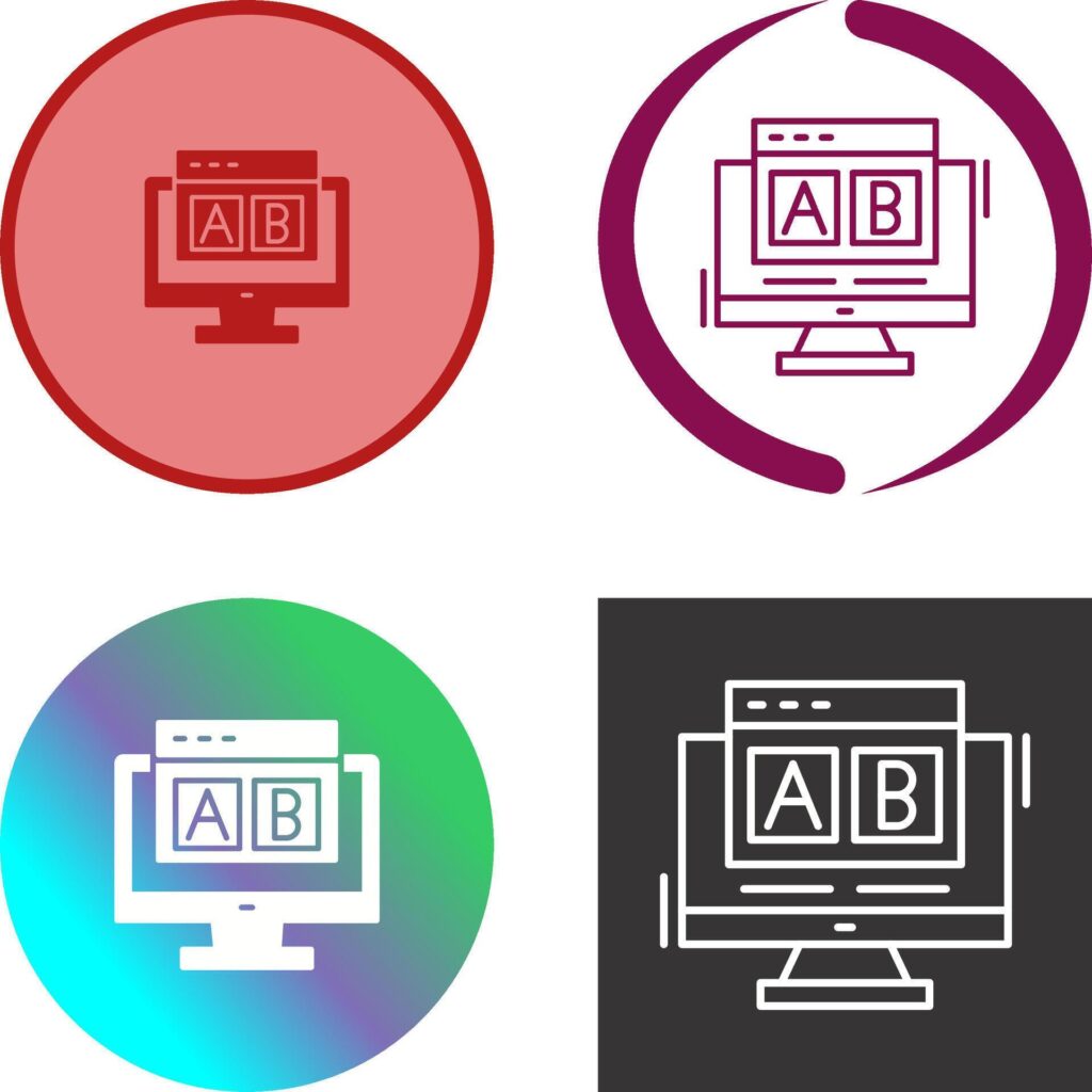 AB Testing Icon Design Stock Free