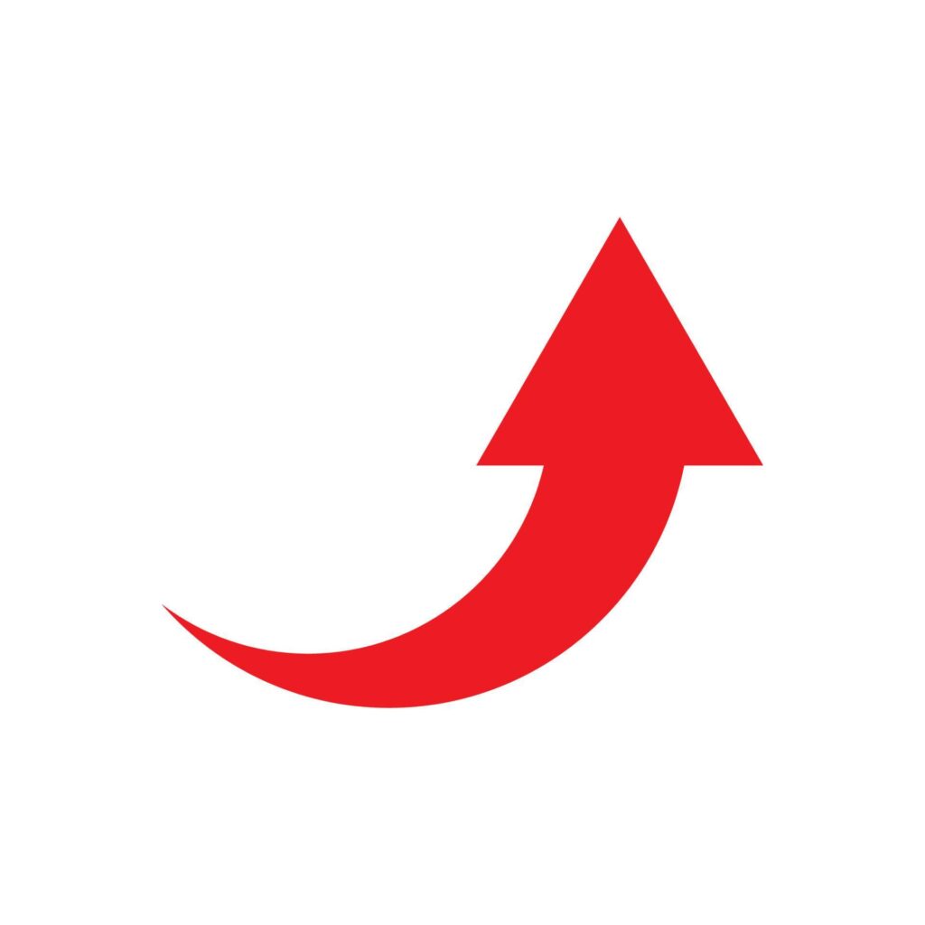 Red arrow icon vector Stock Free