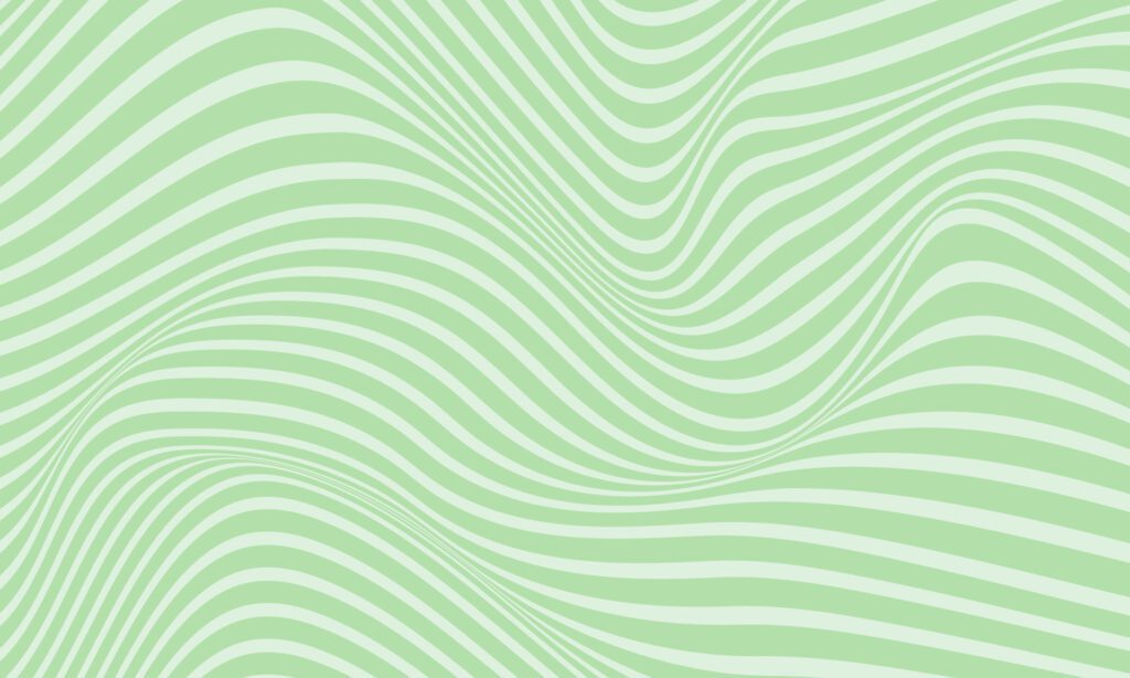 Abstract green stripe background with wavy lines pattern. Free Vector