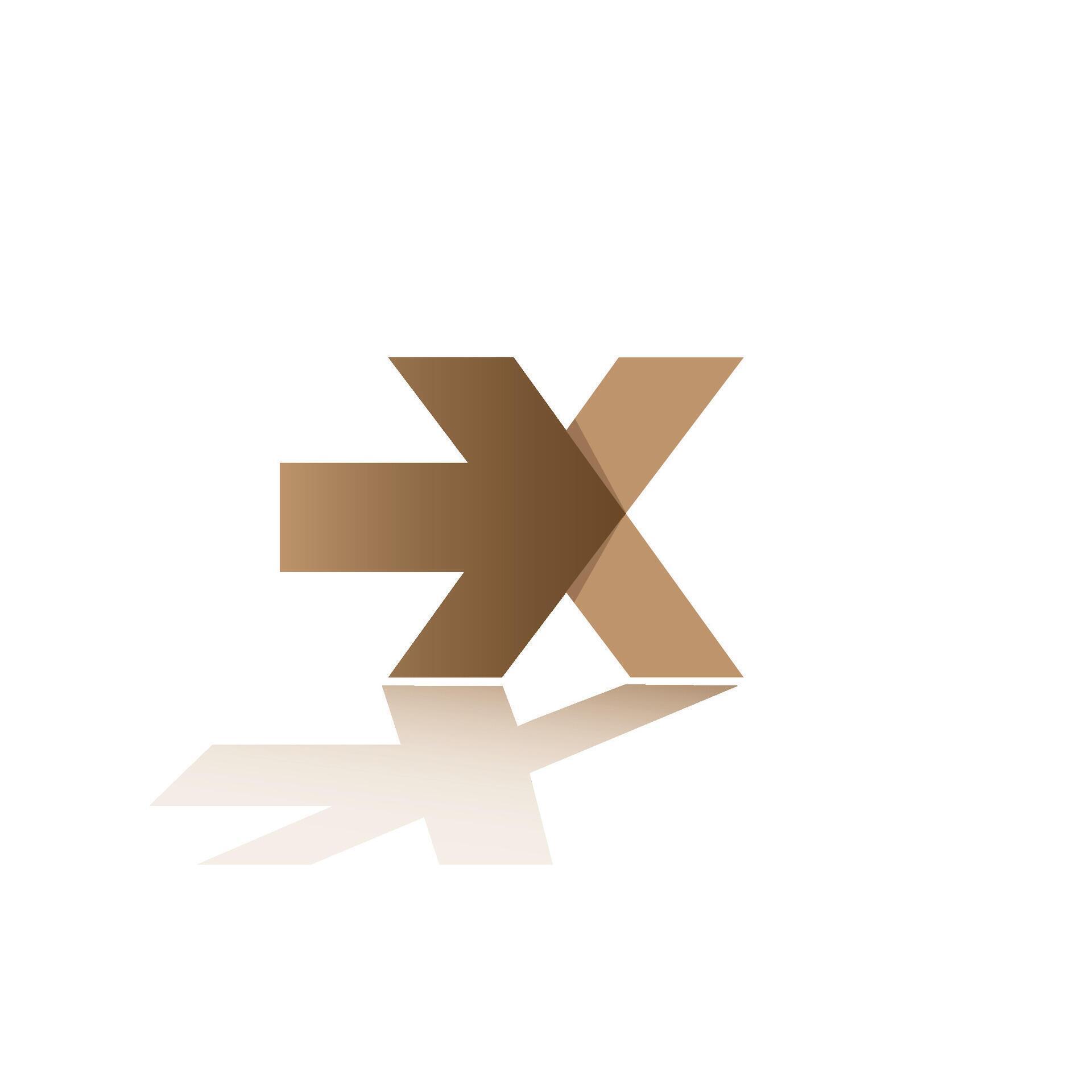 vector symbol letter X combination of arrows. Stock Free