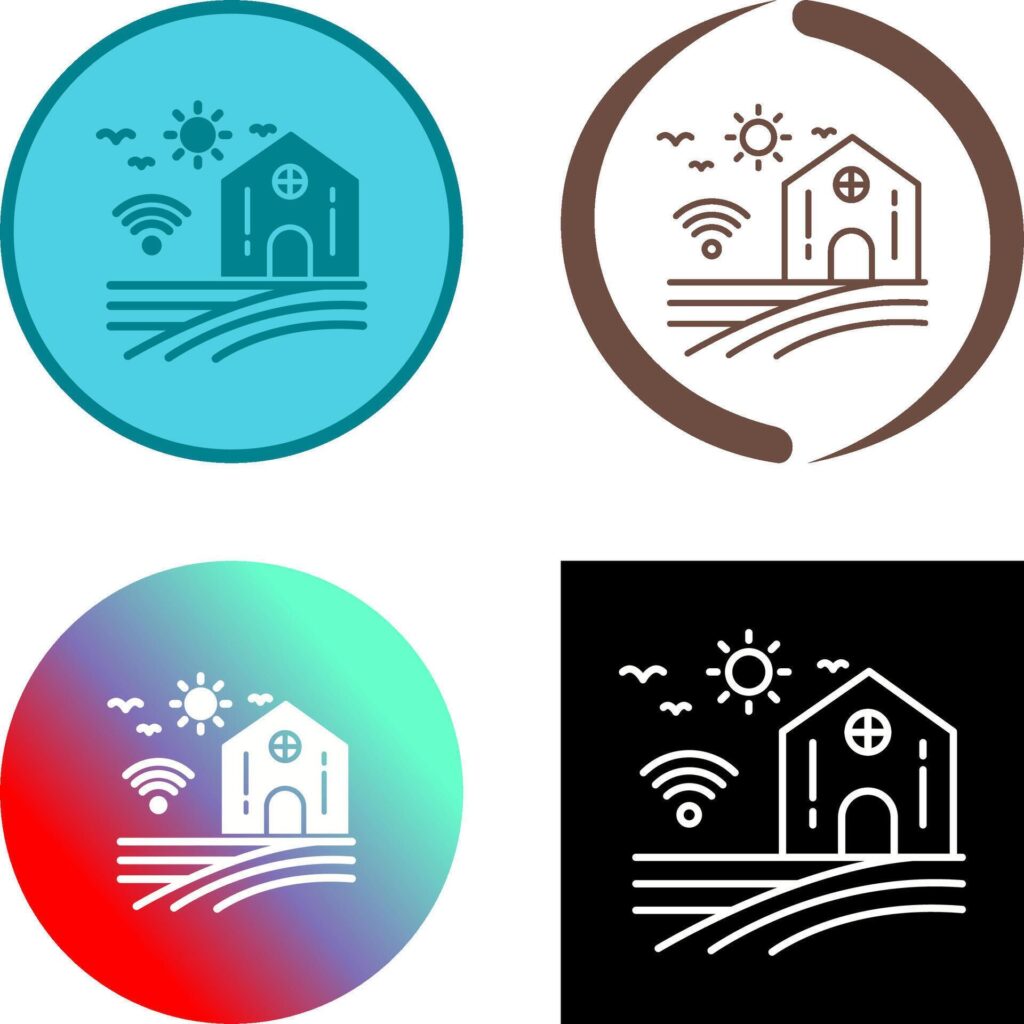 Smart Farm Icon Design Stock Free