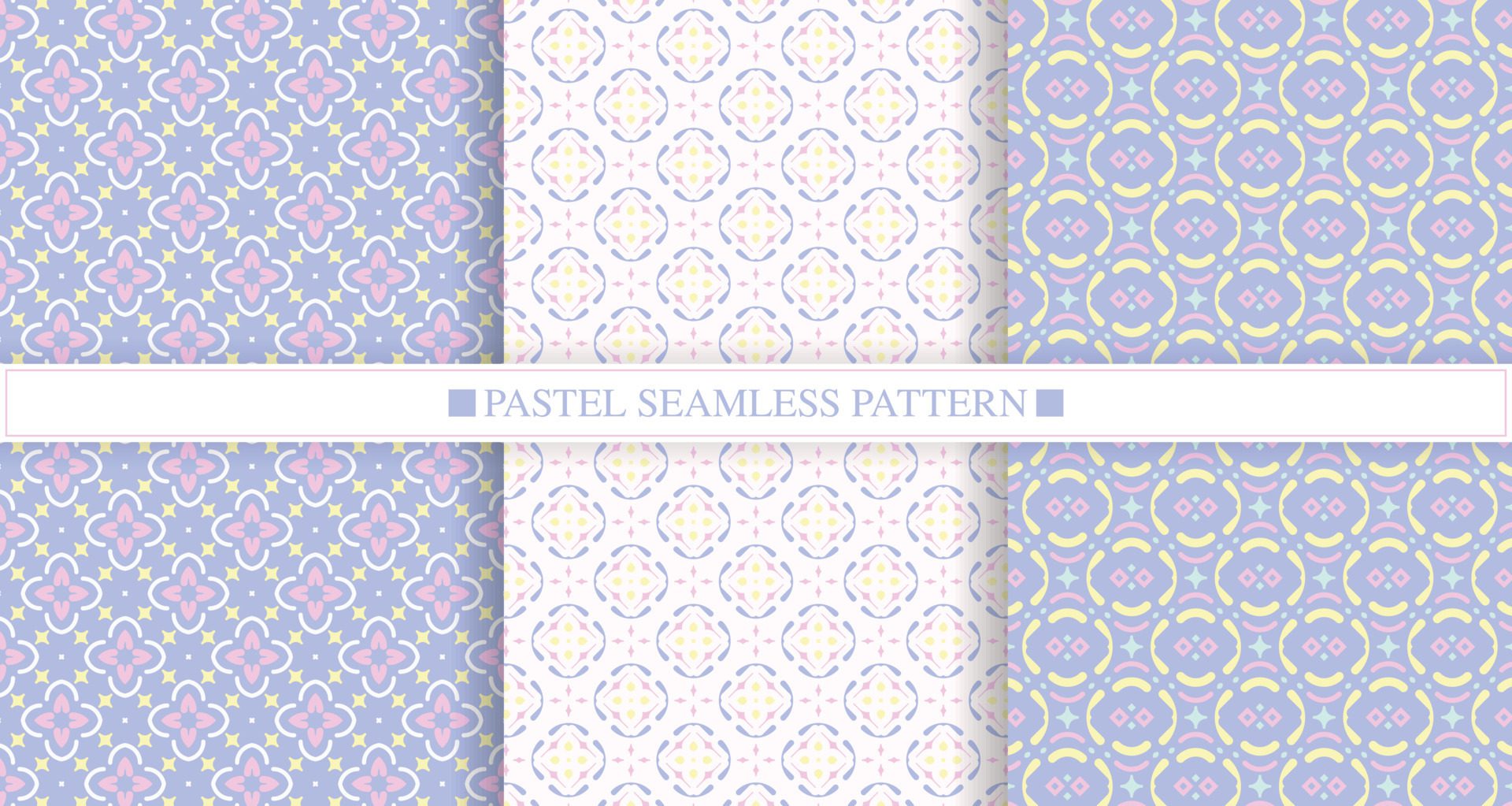 pastel color seamless pattern collection Free Vector