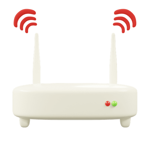 Router, wifi, internet 3D illustration