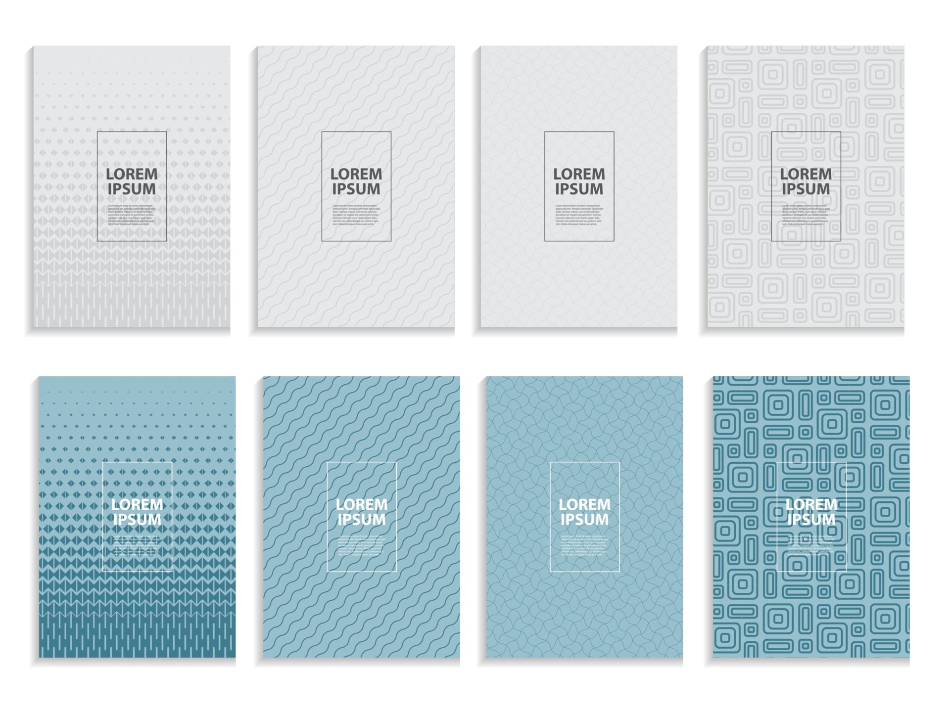 Big Collection Set of Simple Minimal Covers. Business Template Design Geometric Pattern Free Vector