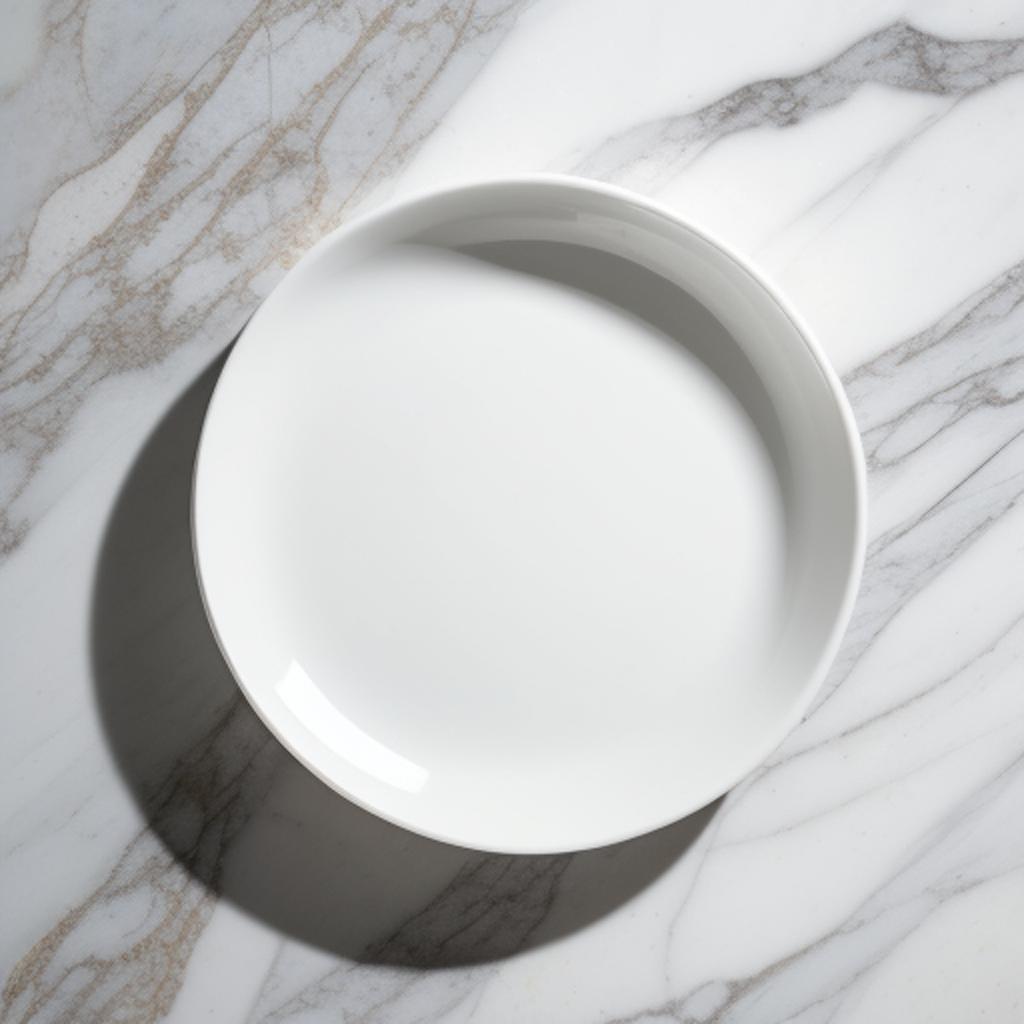 White dish simple on by @ai_generated