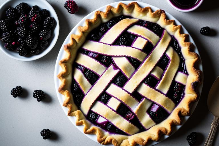 Blackberry pie by @pastorrichenda by @ai_generated