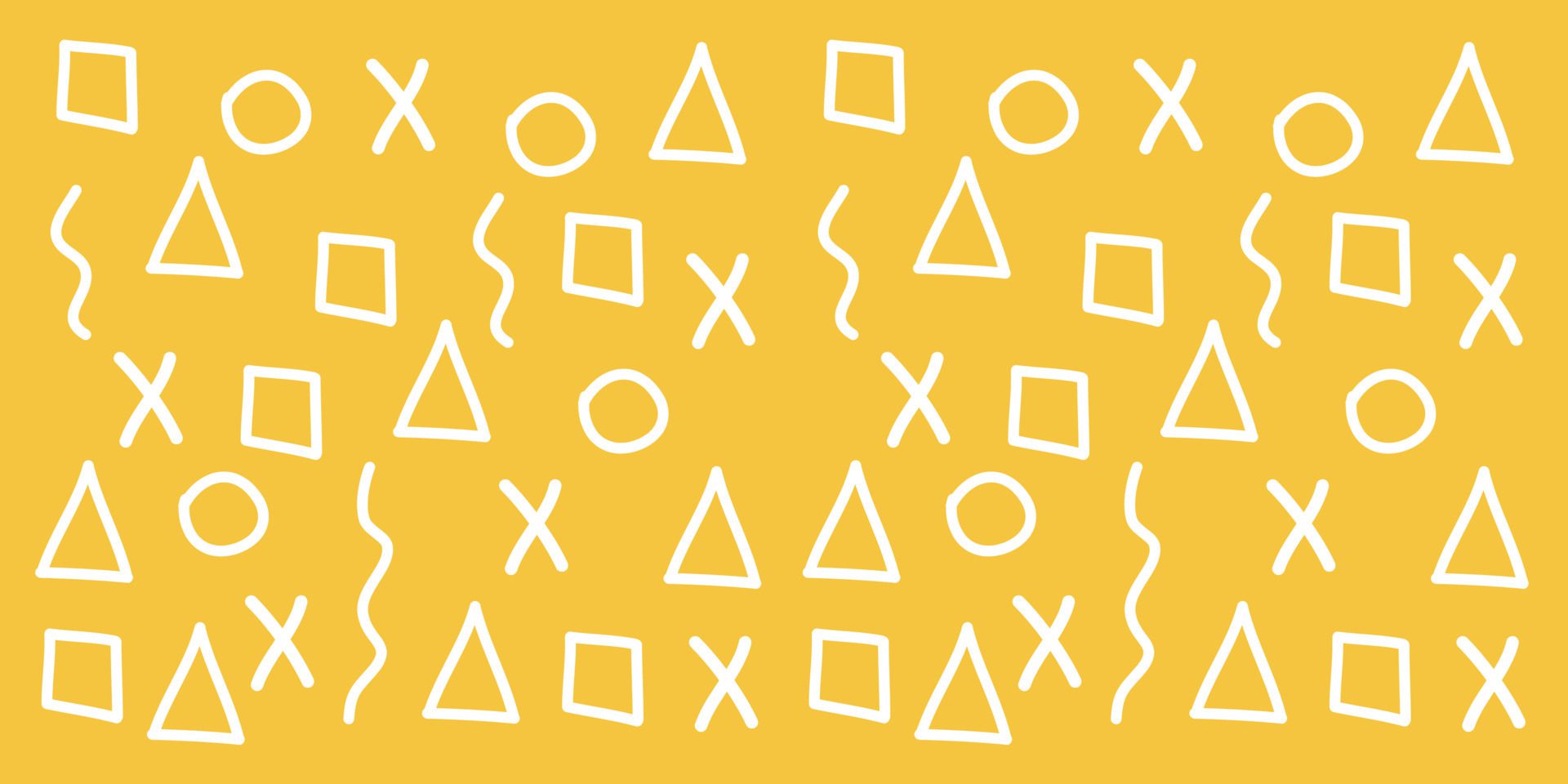 various shapes cute yellow abstract pattern pretty wide background ready for your design Free Vector