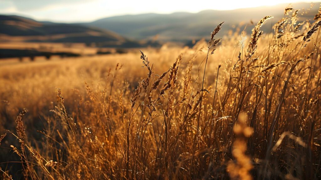 Warm Golden Sunlight Bathing Peaceful Countryside Hills Free Photo