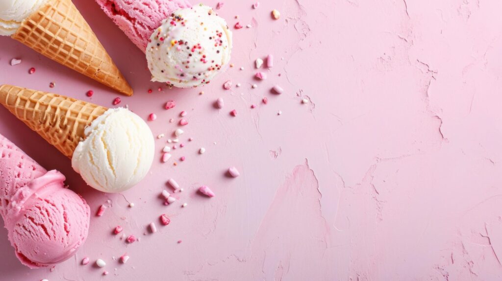 beautuful ice cream background with copy space Free Photo