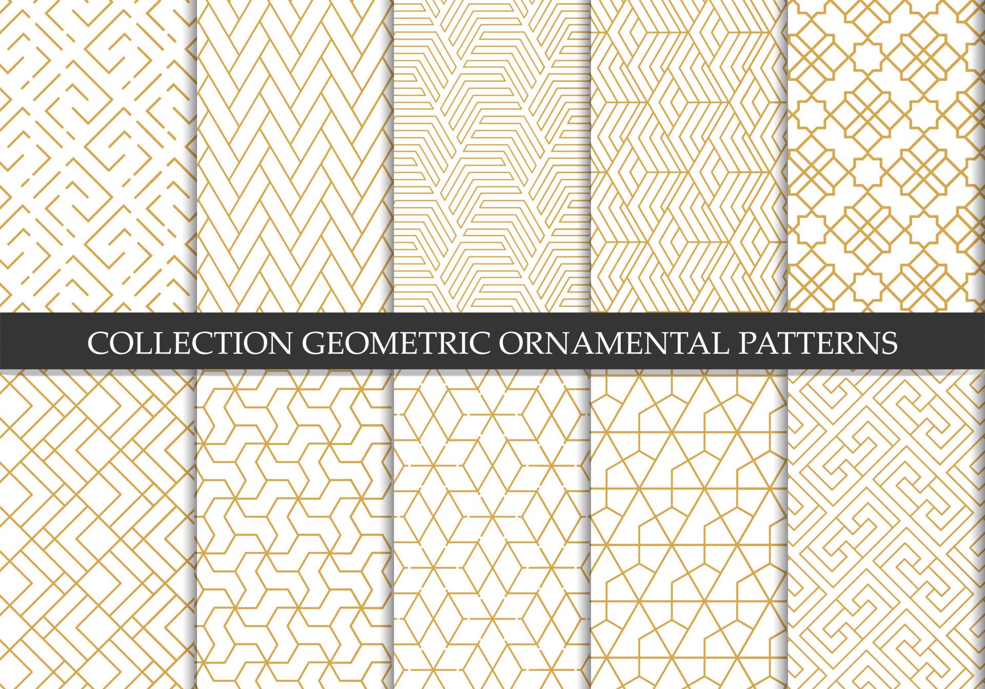 Geometric set of seamless gray and white patterns. Simpless vector graphics Free Vector