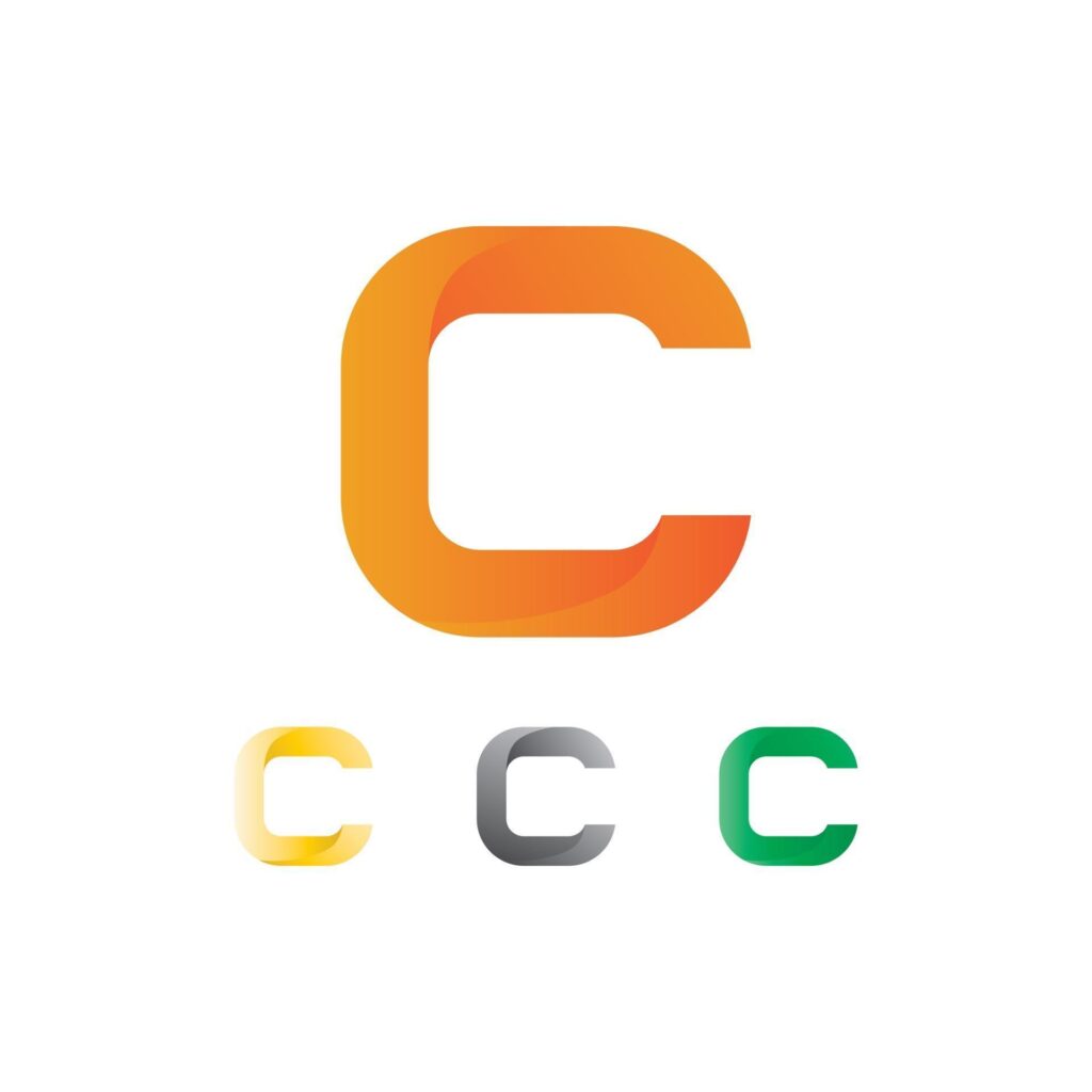 C logo and Vitamin and font C letter Identity and design business Stock Free