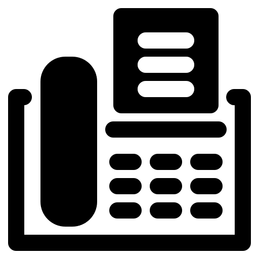 
									Fax, contact, phone icon