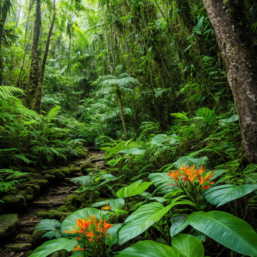 Bunga liar hutan tropis by @ai_generated