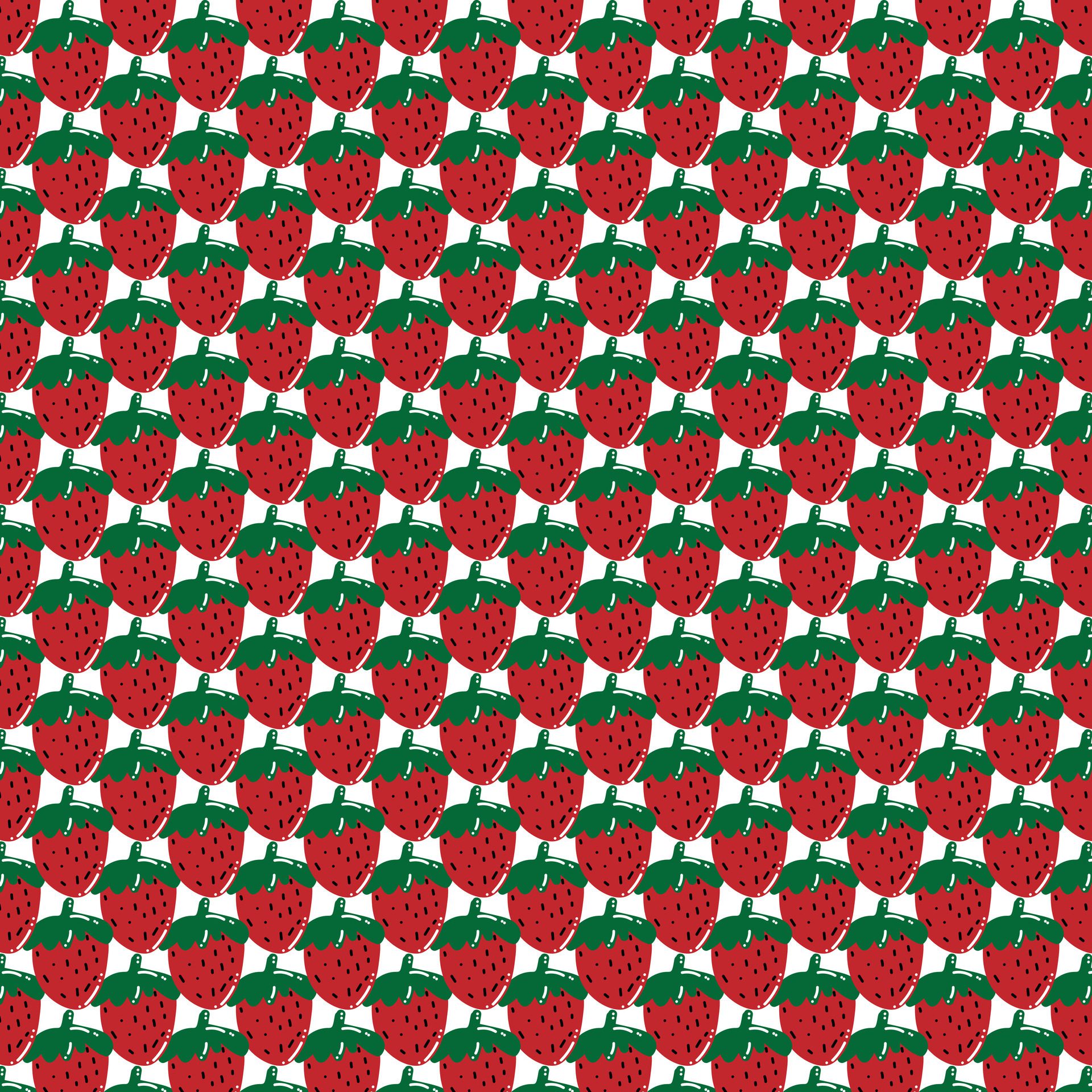 Strawberry pattern background Free Vector