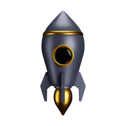 Rocket 3D illustration