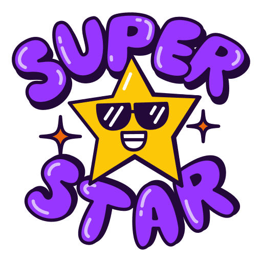 Super, star, superstar sticker