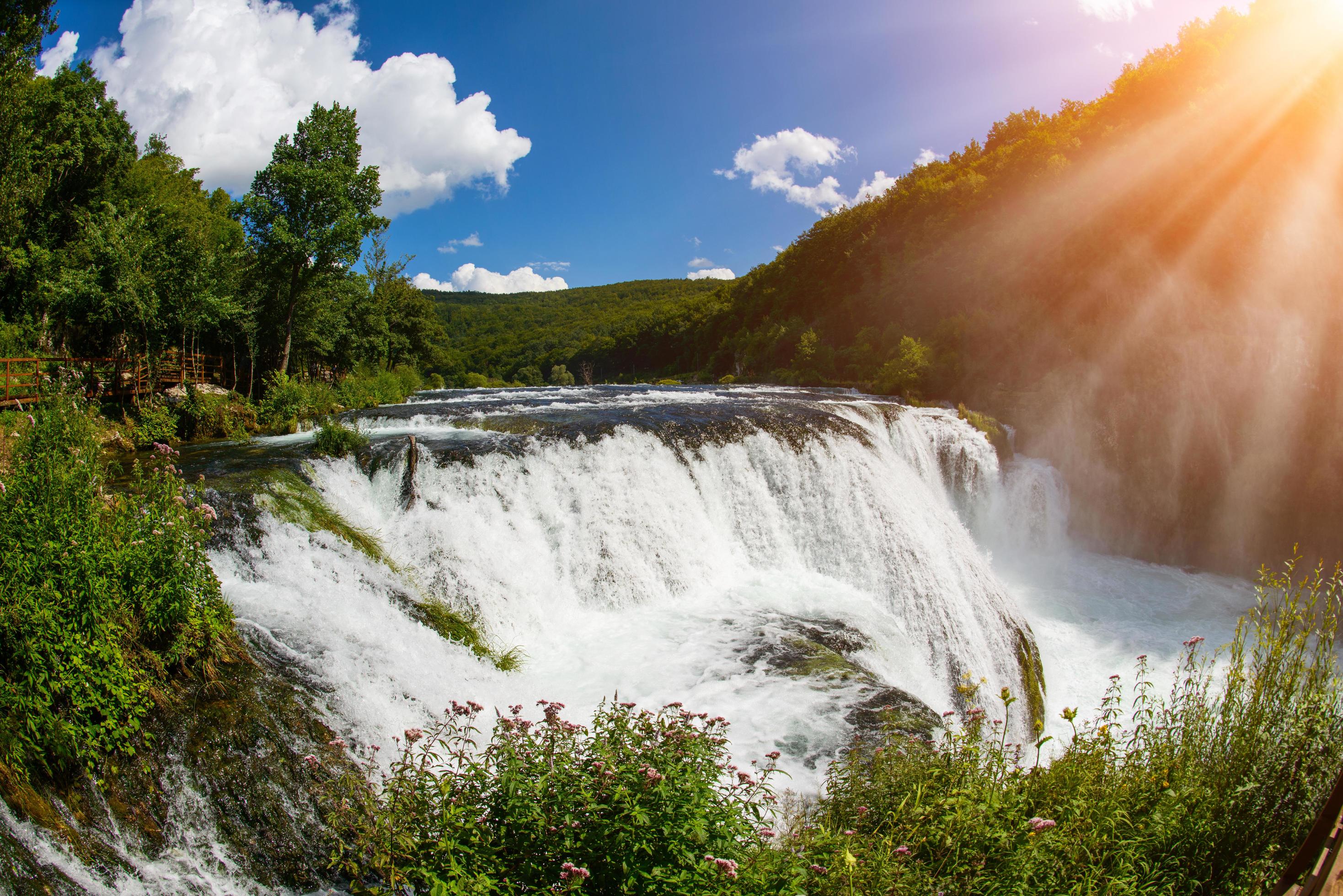 Waterfall nature landscape Stock Free