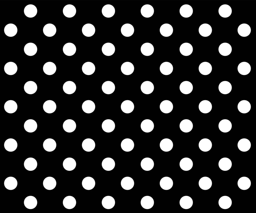 black and white polka dot pattern background vector Free Vector