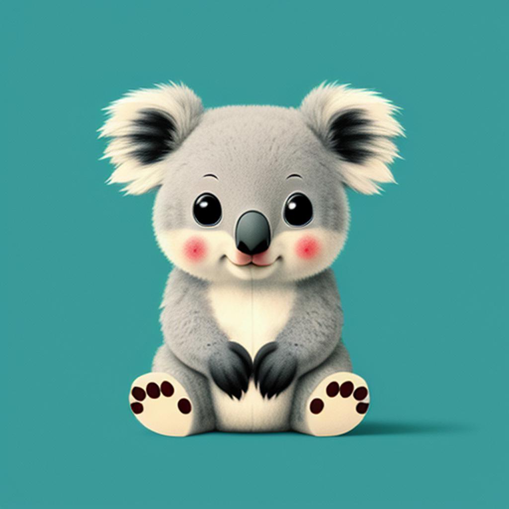 Cute cartoon baby koala by @ai_generated