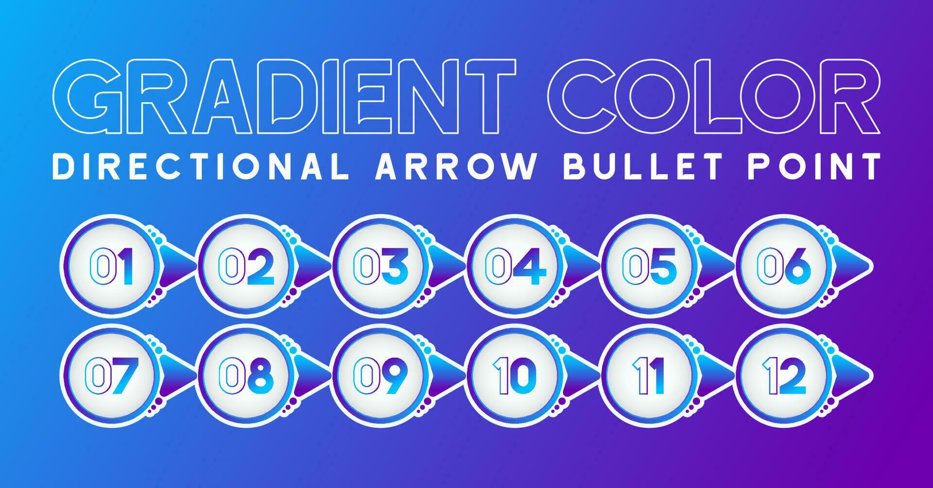 Gradient Color Directional Arrow Bullet Point Stock Free and Free SVG