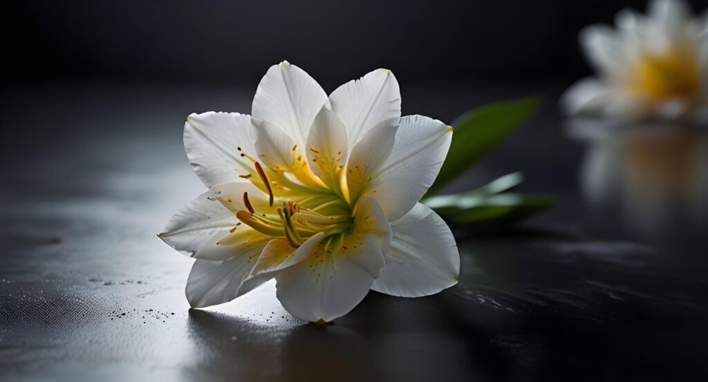 Lily flowers with beautiful blur background Stock Free