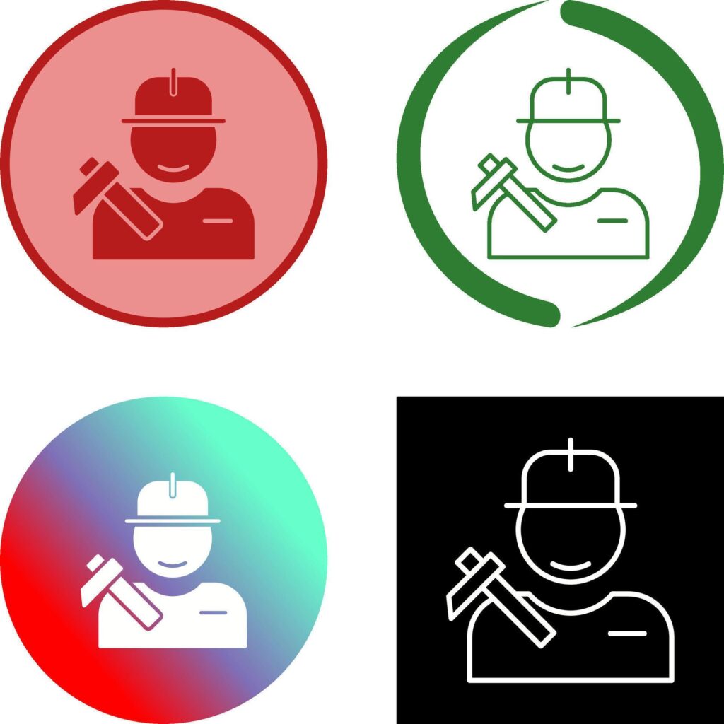 Worker Icon Design Stock Free