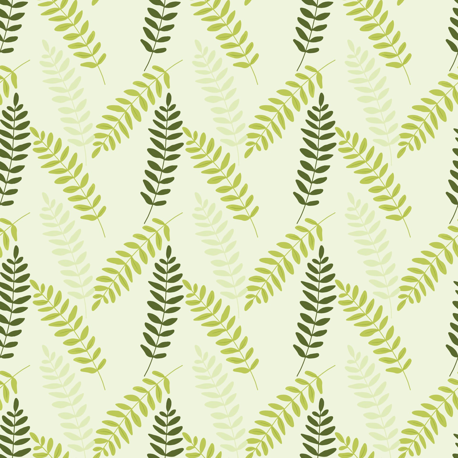 Chaotic leaves Seamless Pattern Design Free Vector