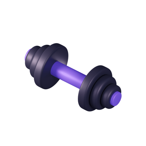 Gymming, gym, fitness 3D illustration