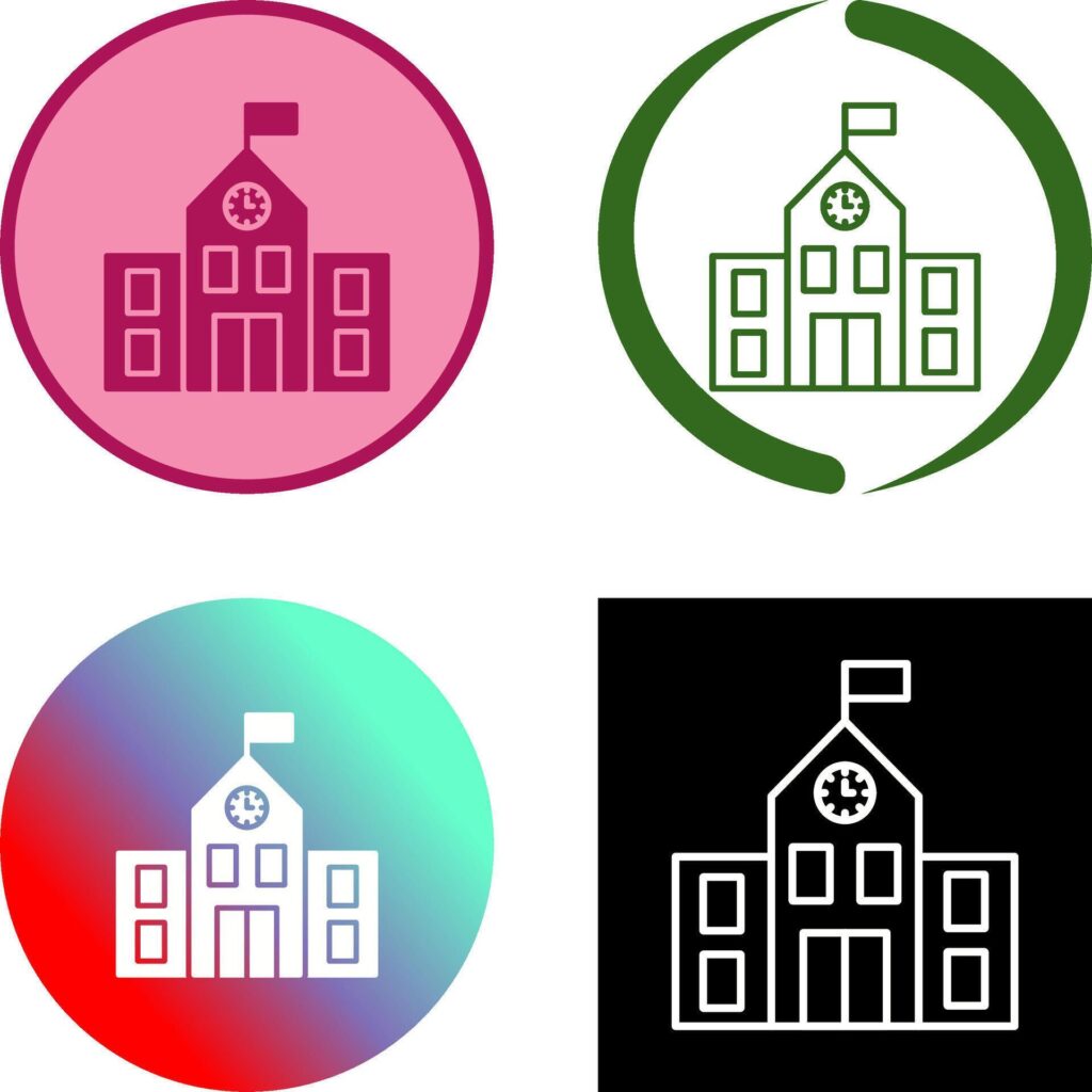 School Icon Design Stock Free