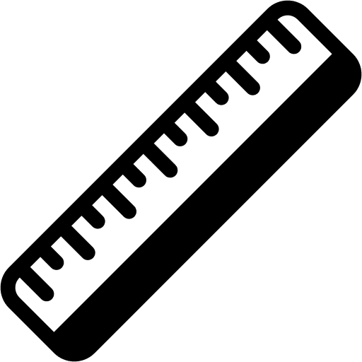 Ruler, measuring, metric icon